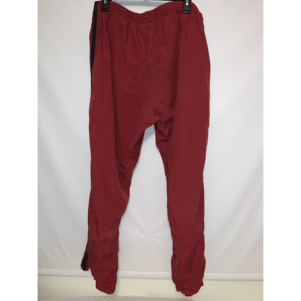 Abercrombie & Fitch Mens Sweatpants Red VTG Spellout Zipper Sides Size Medium